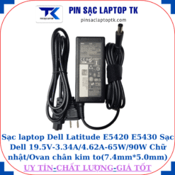Sạc Dell Latitude E5420 E5430 Sạc Dell 19.5V-3.34A/4.62A-65W/90W Chữ nhật/Ovan chân kim to(7.4mm*5.0mm), sạc 65W chữ nhật