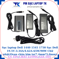 Sạc Dell 1440 1545 1750 Sạc Dell 19.5V-3.34A/4.62A-65W/90W Chữ nhật/Ovan chân kim to(7.4mm*5.0mm)