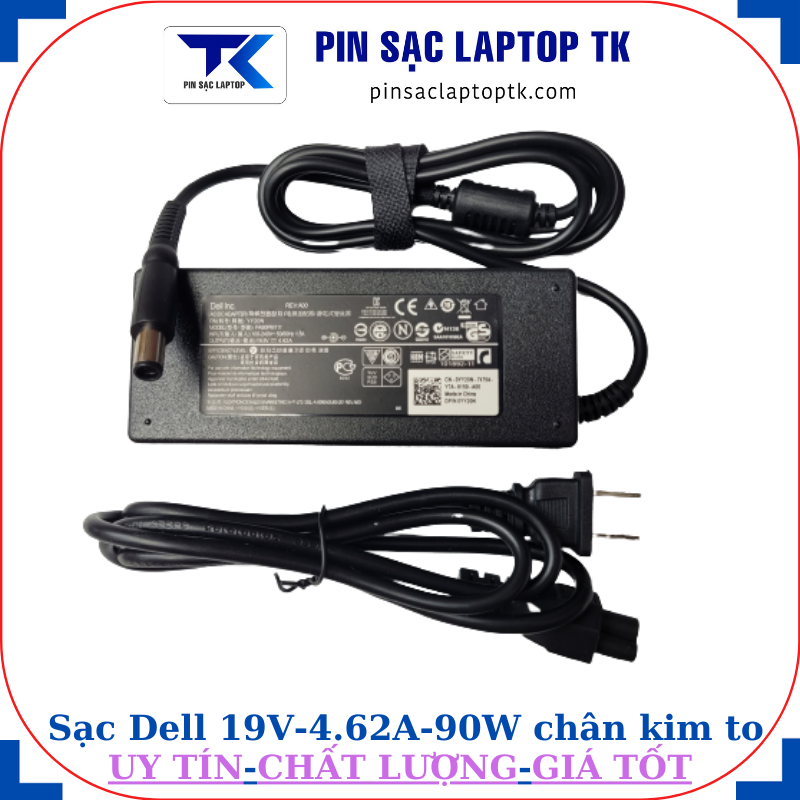 Sạc Dell 19.5V 4.62A 90W Ovan chân kim to(7.4mm*5.0mm)
