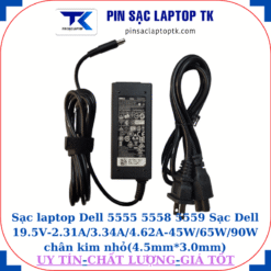 Sạc Dell 5555 5558 5559 Sạc Dell 19.5V-2.31A/3.34A/4.62A-45W/65W/90W chân kim nhỏ(4.5mm*3.0mm), sạc 45W