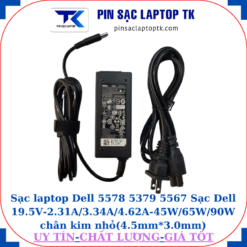 Sạc Dell 5578 5379 5567 Sạc Dell 19.5V-2.31A/3.34A/4.62A-45W/65W/90W chân kim nhỏ(4.5mm*3.0mm), sạc 45W