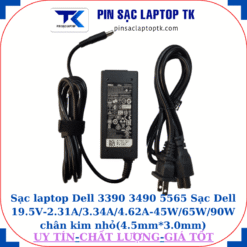 Sạc Dell 3390 3490 5565 Sạc Dell 19.5V-2.31A/3.34A/4.62A-45W/65W/90W chân kim nhỏ(4.5mm*3.0mm), Sạc 45W