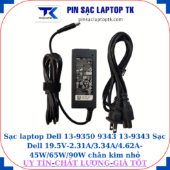 Sạc Dell 13-9350 9343 13-9343 Sạc Dell 19.5V-2.31A/3.34A/4.62A-45W/65W/90W chân kim nhỏ(4.5mm*3.0mm), sạc 45W