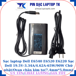 Sạc Dell E6540 E6520 E6220 Sạc Dell 19.5V-3.34A/4.62A-65W/90W Chữ nhật/Ovan chân kim to(7.4mm*5.0mm), Sạc 65W ovan