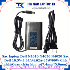 Sạc Dell N4010 N4050 N4020 Sạc Dell 19.5V-3.34A/4.62A-65W/90W Chữ nhật/Ovan chân kim to(7.4mm*5.0mm), sạc 65W ovan