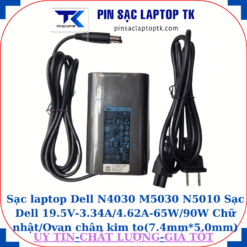 Sạc Dell N4030 M5030 N5010 Sạc Dell 19.5V-3.34A/4.62A-65W/90W Chữ nhật/Ovan chân kim to(7.4mm*5.0mm), sạc 65W ovan
