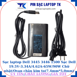 Sạc Dell 3445 3446 1500 Sạc Dell 19.5V-3.34A/4.62A-65W/90W Chữ nhật/Ovan chân kim to(7.4mm*5.0mm), sạc 65W ovan