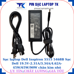 Sạc Dell Inspiron 5515 5468B Sạc Dell 19.5V-2.31A/3.34A/4.62A-45W/65W/90W chân kim nhỏ(4.5mm*3.0mm), sạc dell 65W