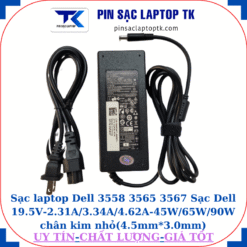 Sạc Dell 3558 3565 3567 Sạc Dell 19.5V-2.31A/3.34A/4.62A-45W/65W/90W chân kim nhỏ(4.5mm*3.0mm), sạc 90W