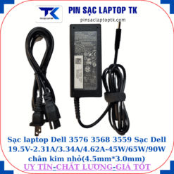 Sạc Dell 3576 3568 3559 Sạc Dell 19.5V-2.31A/3.34A/4.62A-45W/65W/90W chân kim nhỏ(4.5mm*3.0mm), sạc 65W