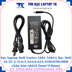 Sạc Dell Vostro 5481 5481A Sạc Dell 19.5V-2.31A/3.34A/4.62A-45W/65W/90W chân kim nhỏ(4.5mm*3.0mm), sạc 90W