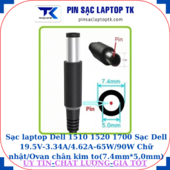 Sạc laptop Dell 1510 1520 1700 Sạc Dell 19.5V-3.34A/4.62A-65W/90W Chữ nhật/Ovan chân kim to(7.4mm*5.0mm)