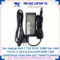 Sạc Dell 1720 1014 1088 Sạc Dell 19.5V-3.34A/4.62A-65W/90W Chữ nhật/Ovan chân kim to(7.4mm*5.0mm), sạc 65W chữ nhật
