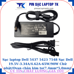 Sạc Dell 5437 5423 7548 Sạc Dell 19.5V-3.34A/4.62A-65W/90W Chữ nhật/Ovan chân kim to(7.4mm*5.0mm), sạc 90W chữ nhật