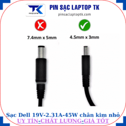 Sạc Dell 19V-2.31A-45W chân kim nhỏ