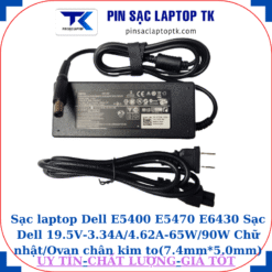 Sạc Dell E5400 E5470 E6430 Sạc Dell 19.5V-3.34A/4.62A-65W/90W Chữ nhật/Ovan chân kim to(7.4mm*5.0mm), sạc 90w chữ nhật