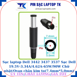 Sạc laptop Dell 3442 3437 3537 Sạc Dell 19.5V-3.34A/4.62A-65W/90W Chữ nhật/Ovan chân kim to(7.4mm*5.0mm)
