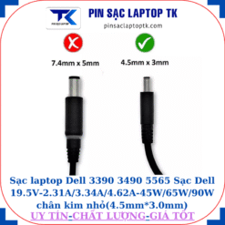 Sạc laptop Dell 3390 3490 5565 Sạc Dell 19.5V-2.31A/3.34A/4.62A-45W/65W/90W chân kim nhỏ(4.5mm*3.0mm)