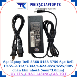 Sạc Dell 5568 5458 5759 Sạc Dell 19.5V-2.31A/3.34A/4.62A-45W/65W/90W chân kim nhỏ(4.5mm*3.0mm), sạc 90W