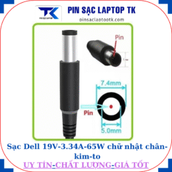 Sạc Dell 19V-3.34A-65W chữ nhật chân-kim-to