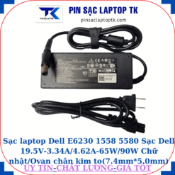 Sạc Dell E6230 1558 5580 Sạc Dell 19.5V-3.34A/4.62A-65W/90W Chữ nhật/Ovan chân kim to(7.4mm*5.0mm), sạc 90W chữ nhật