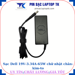 Sạc Dell 19.5V 3.34A Chữ nhật chân kim to(7.4mm*5.0mm), logo dell