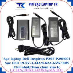 Sạc Dell Inspiron P29F P29F001 Sạc Dell 19.5V-3.34A/4.62A-65W/90W Chữ nhật/Ovan chân kim to(7.4mm*5.0mm)