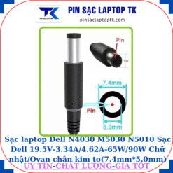 Sạc laptop Dell N4030 M5030 N5010 Sạc Dell 19.5V-3.34A/4.62A-65W/90W Chữ nhật/Ovan chân kim to(7.4mm*5.0mm)