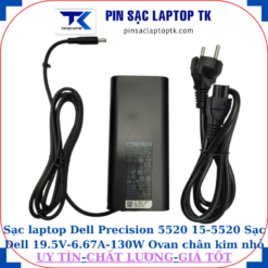 Sạc Dell Precision 5510 15-5510 Sạc Dell 19.5V-6.67A-130W Ovan chân kim nhỏ(4.5mm*3.0mm)