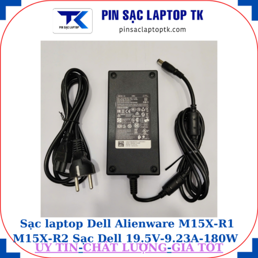Sạc Dell Alienware M15X-R1 M15X-R2 Sạc Dell 19.5V-9.23A-180W Chữ nhật chân kim to(7.4mm*5.0mm)