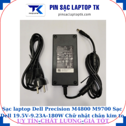 Sạc Dell Precision M4800 M9700 Sạc Dell 19.5V-9.23A-180W Chữ nhật chân kim to(7.4mm*5.0mm)