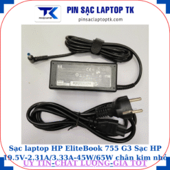 Sạc HP EliteBook 755 G3 Sạc HP 19.5V-2.31A/3.33A-45W/65W chân kim nhỏ màu xanh(4.5mm*3.0mm), sạc 45W
