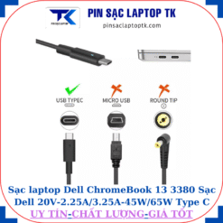 Sạc laptop Dell ChromeBook 13 3380 Sạc Dell 20V-2.25A/3.25A-45W/65W Type C