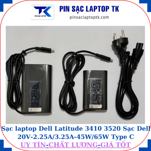 Sạc Dell Latitude 3410 3520 Sạc Dell 20V-2.25A/3.25A-45W/65W Type C