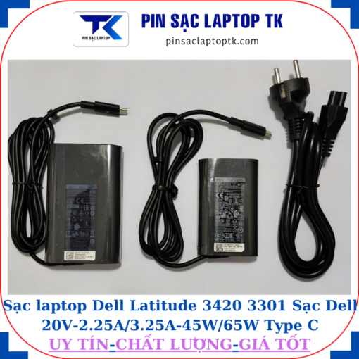 Sạc Dell Latitude 3420 3301 Sạc Dell 20V-2.25A/3.25A-45W/65W Type C