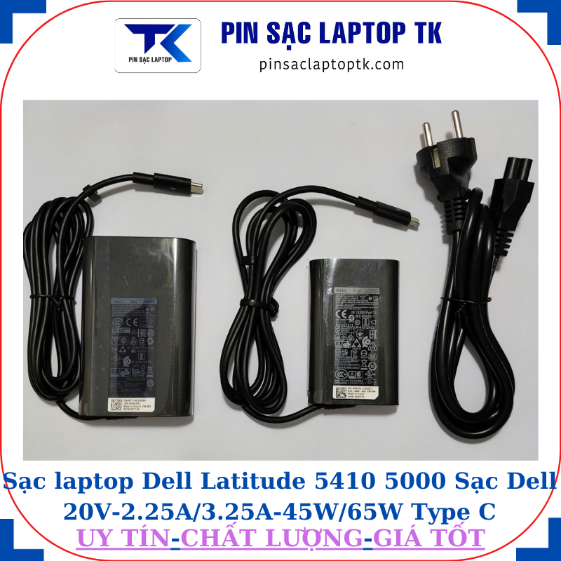 Sạc Dell Latitude 5410 5000 Sạc Dell 20V-2.25A/3.25A-45W/65W Type C