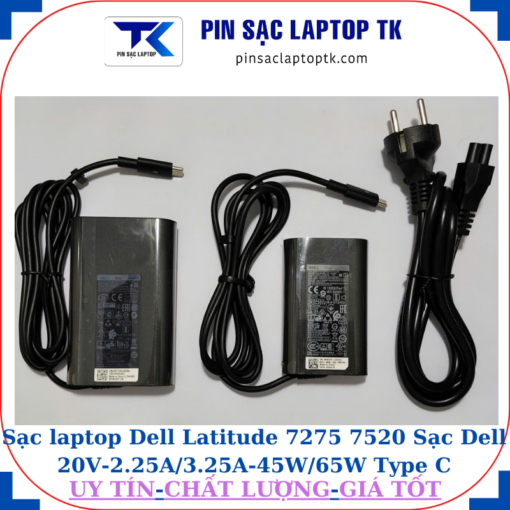 Sạc Dell Latitude 7275 7520 Sạc Dell 20V-2.25A/3.25A-45W/65W Type C