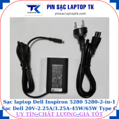 Sạc Dell Inspiron 5280 5280-2-in-1 Sạc Dell 20V-2.25A/3.25A-45W/65W Type C, sạc 45W