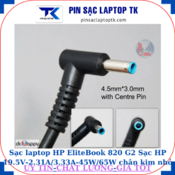 Sạc laptop HP EliteBook 820 G2 Sạc HP 19.5V-2.31A/3.33A-45W/65W chân kim nhỏ màu xanh(4.5mm*3.0mm)