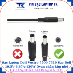 Sạc laptop Dell Vostro 7500 7510 Sạc Dell 19.5V-6.67A-130W Ovan chân kim nhỏ(4.5mm*3.0mm)