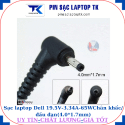 Sạc laptop Dell 19.5V-3.34A-65W Chân khấc/đầu đạn(4.0*1.7mm)