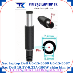 Sạc laptop Dell G5-15-5500 G5-15-5587 Sạc Dell 19.5V-9.23A-180W Chữ nhật chân kim to(7.4mm*5.0mm)