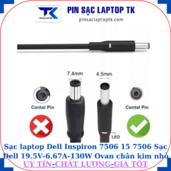 Sạc laptop Dell Inspiron 7506 15 7506 Sạc Dell 19.5V-6.67A-130W Ovan chân kim nhỏ(4.5mm*3.0mm)
