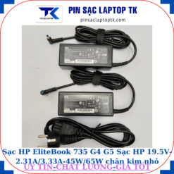 Sạc laptop HP EliteBook 735 G4 G5 Sạc HP 19.5V-2.31A/3.33A-45W/65W chân kim nhỏ màu xanh(4.5mm*3.0mm)