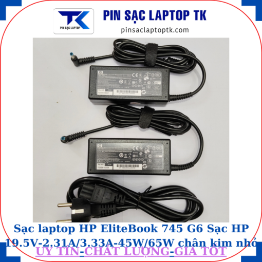 Sạc HP EliteBook 745 G6 Sạc HP 19.5V-2.31A/3.33A-45W/65W chân kim nhỏ màu xanh(4.5mm*3.0mm)