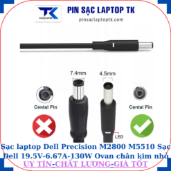 Sạc laptop Dell Precision M2800 M5510 Sạc Dell 19.5V-6.67A-130W Ovan chân kim nhỏ(4.5mm*3.0mm)