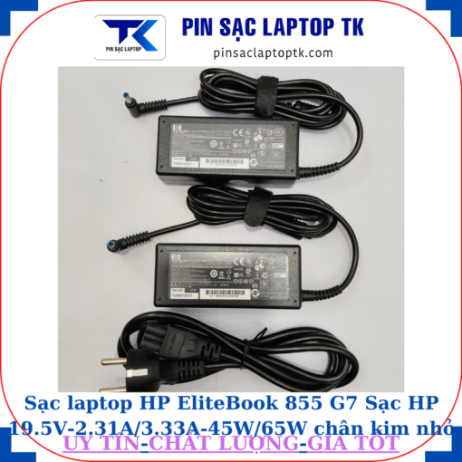 Sạc HP EliteBook 855 G7 Sạc HP 19.5V-2.31A/3.33A-45W/65W chân kim nhỏ màu xanh(4.5mm*3.0mm)