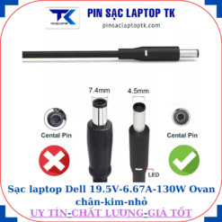 Sạc laptop Dell 19.5V-6.67A-130W Ovan chân-kim-nhỏ