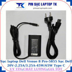 Sạc Dell Venue 8 Pro-5855 Sạc Dell 20V-2.25A/3.25A-45W/65W Type C, sạc 45w