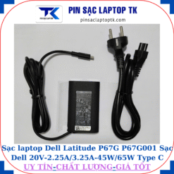Sạc Dell Latitude P67G P67G001 Sạc Dell 20V-2.25A/3.25A-45W/65W Type C, sạc 45W